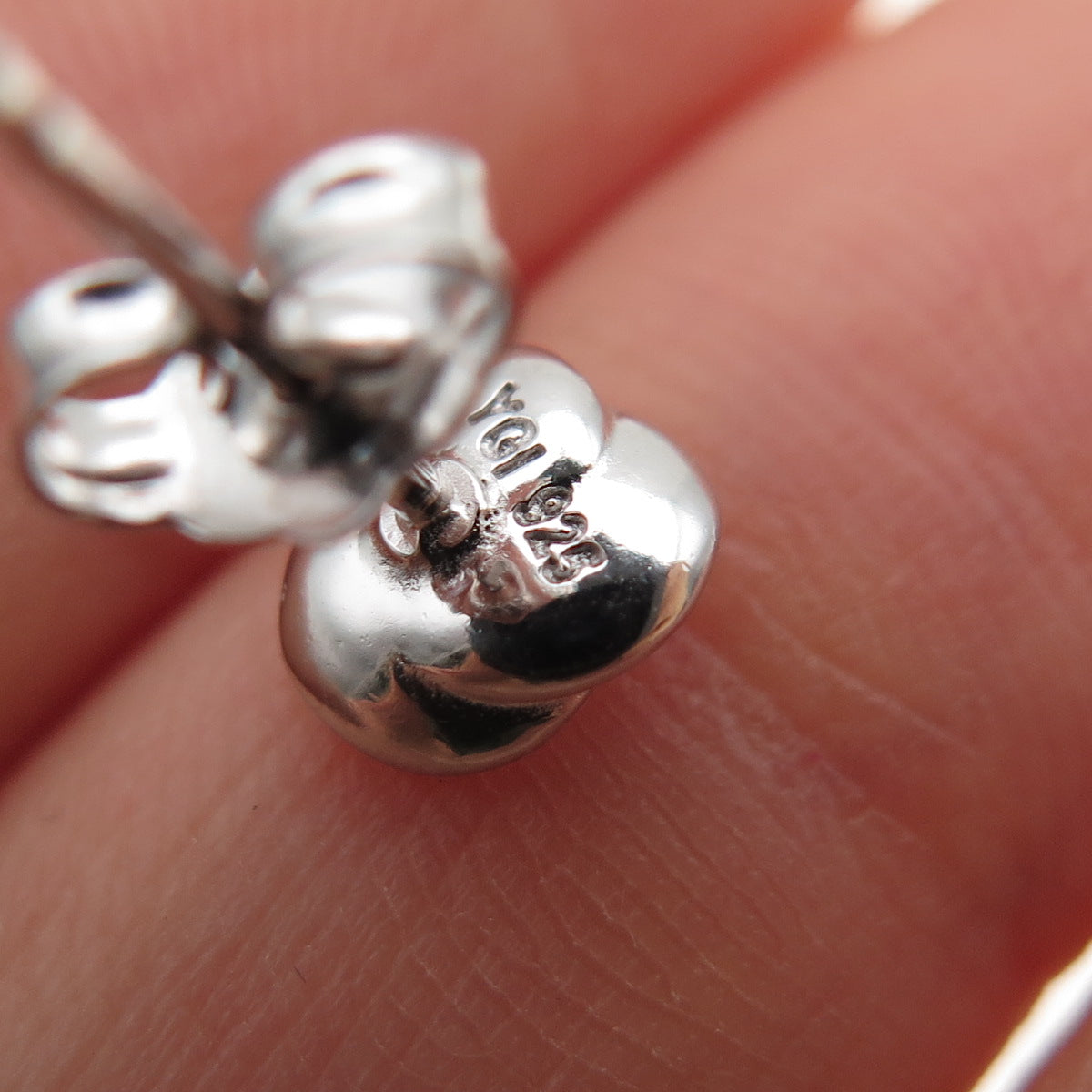 925 Sterling Silver Rose Flower Stud Earrings