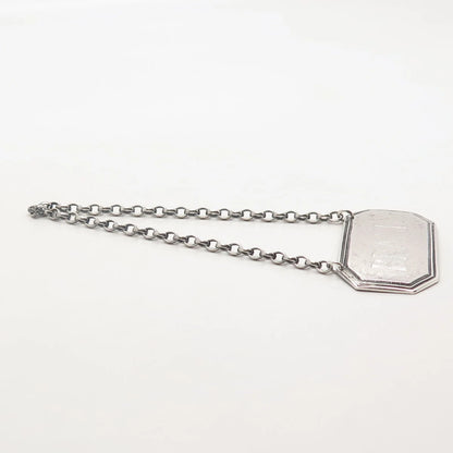 925 Sterling Silver Vintage London C. J. Vander Ltd. 1978 "Brandy" Bottle Tag