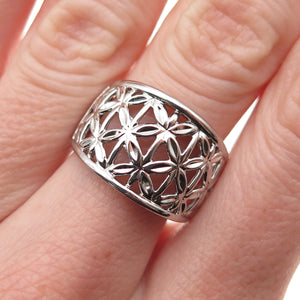 Ross Simons 925 Sterling Silver Butterfly Pattern Ring Size 7.25