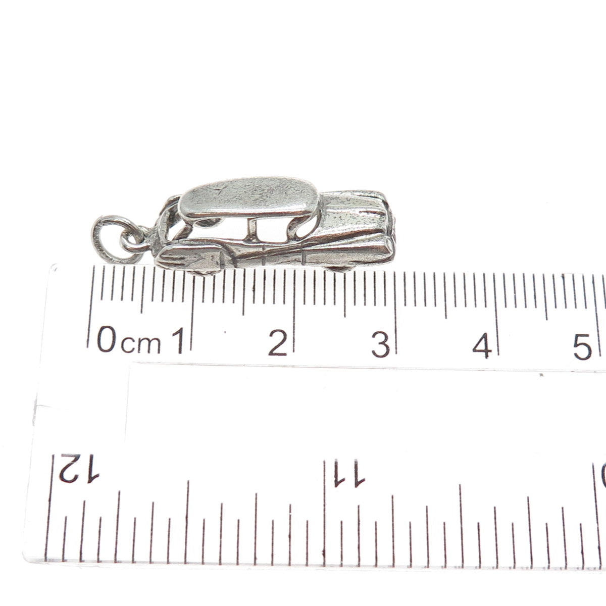 DANECRAFT 925 Sterling Silver Vintage Retro Car Oxidized 3D Charm Pendant