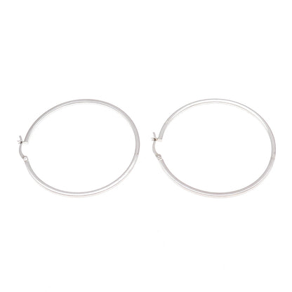 Han 925 Sterling Silver Tube Hoop Earrings