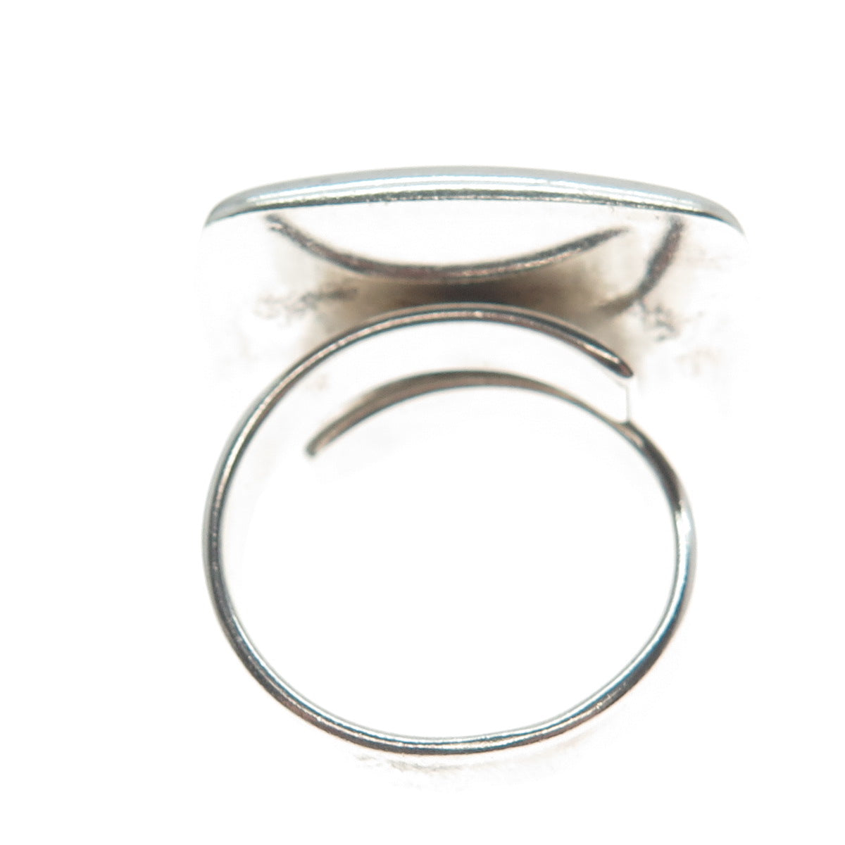 925 Sterling Silver Vintage EKA Mexico Modernist Square Ring Size 7.75