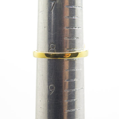 925 Sterling Silver Gold Plated Real Round-Cut Diamond & Citrine Ring Size 8.25