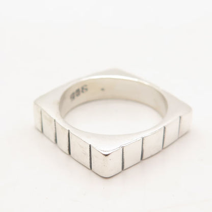 925 Sterling Silver Vintage Etched Band Ring Size 9