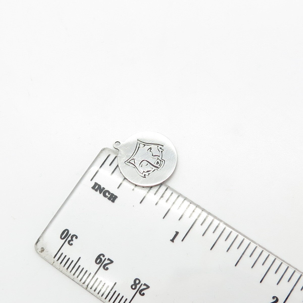 925 Sterling Silver USA Two In Town Wolf Charm Pendant