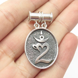 925 Sterling Silver Vintage Suarti Bali Balinese Hindu "Om Halo" Pendant