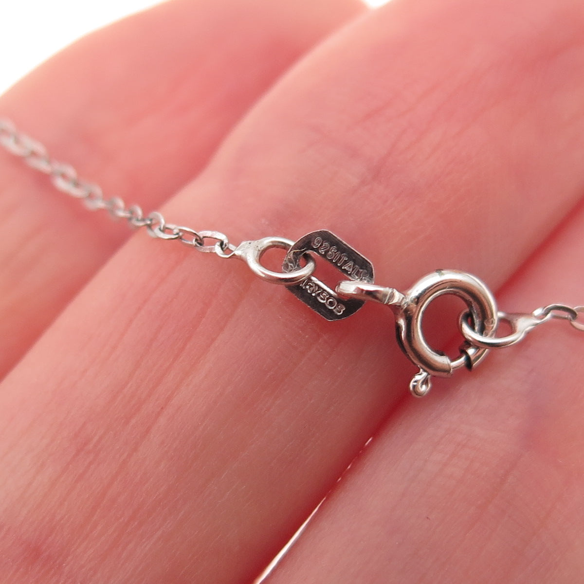 Chuck Clemency 925 Sterling Silver Real Diamond & Tanzanite Chain Necklace 20"