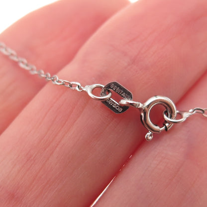 Chuck Clemency 925 Sterling Silver Real Diamond & Tanzanite Chain Necklace 20"