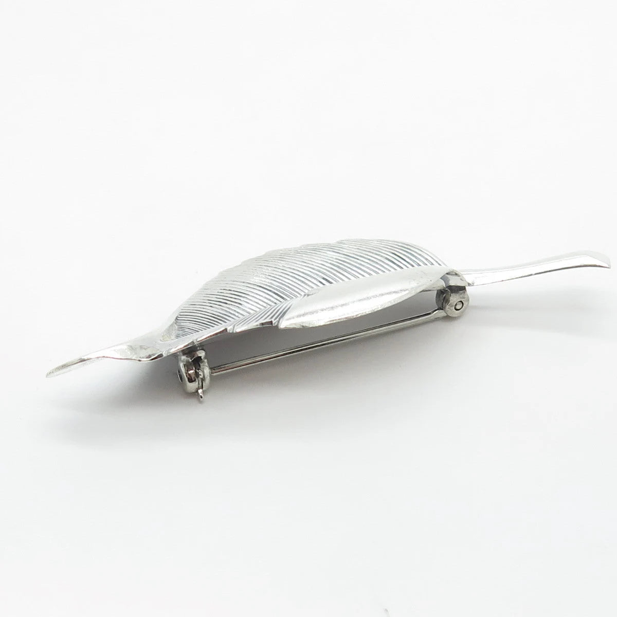 925 Sterling Silver Vintage BEAU Leaf Pin Brooch