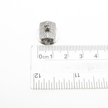 CHARM CRAFT 925 Sterling Silver Vintage Old House Mini 3D Pendant