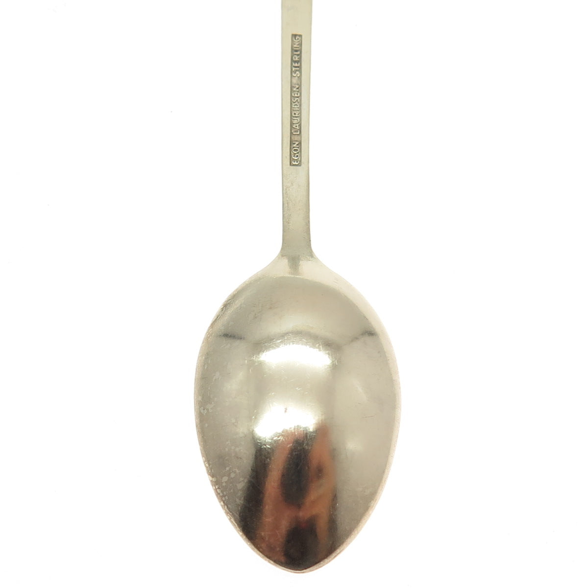 EGON LAURIDSEN Sterling Gold Plated Vintage Denmark Enamel Clover Coffee Spoon