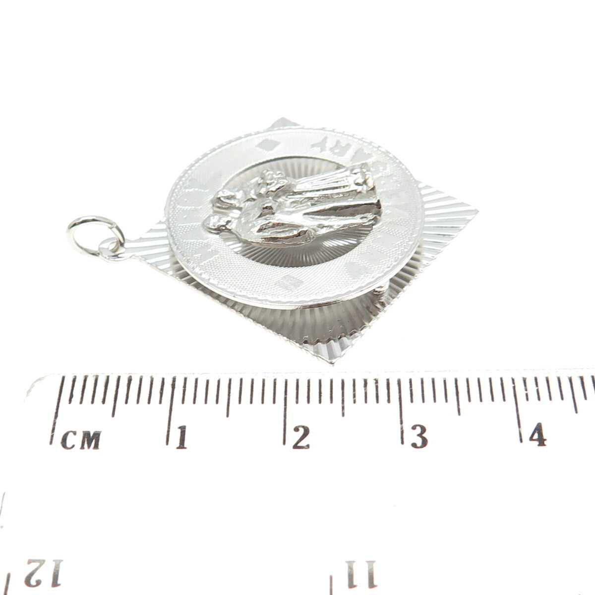 M&M 925 Sterling Silver Vintage "Happy Anniversary" Pendant