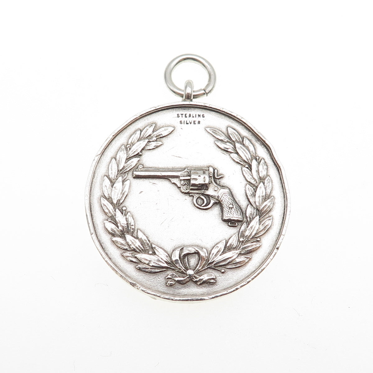 925 Sterling Silver Antique 1951-52 NSRA Pistol Winter League Medal Pendant