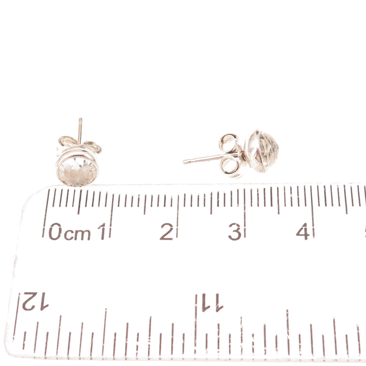 Pandora 925 Sterling Silver Clear Crystal April Birthstone Droplet Stud Earrings