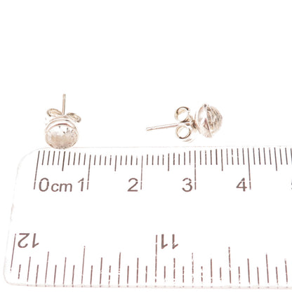 Pandora 925 Sterling Silver Clear Crystal April Birthstone Droplet Stud Earrings