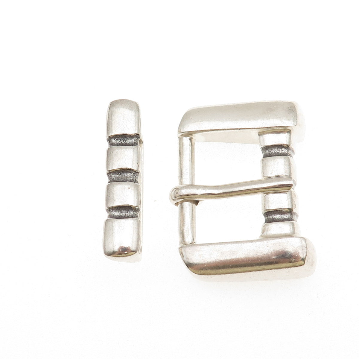 Lisa Jenks 925 Sterling Silver Vintage Modernist Belt Buckle & Loop