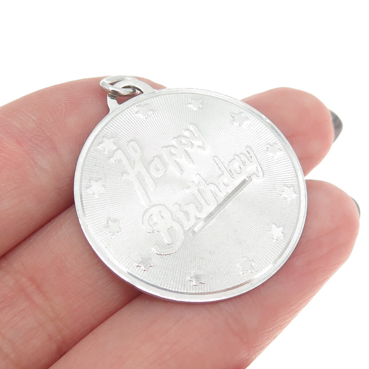 B. A. BALLOU & CO. 925 Sterling Silver Vintage "Happy Birthday" Pendant