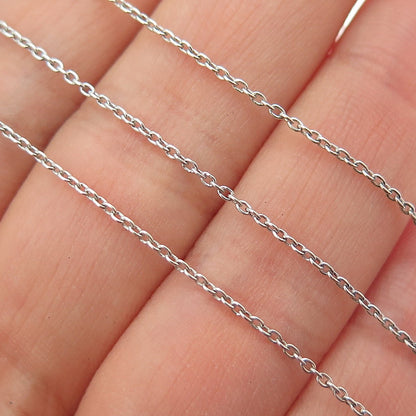 925 Sterling Silver Cable Chain Necklace 18"