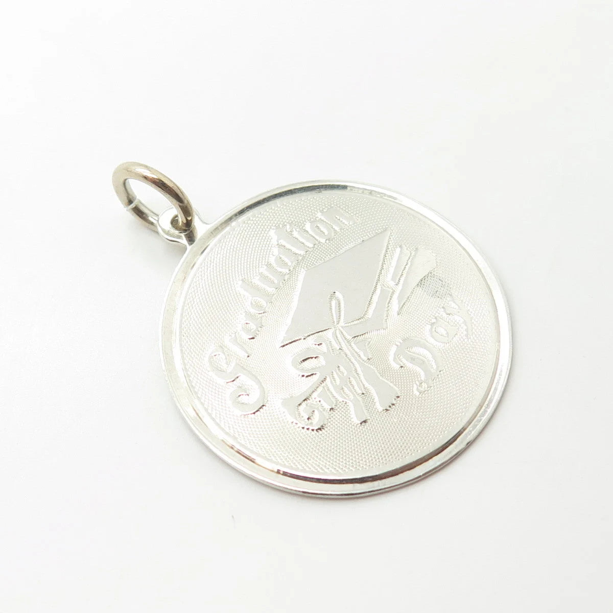 925 Sterling Silver Vintage "Graduation Day" Charm Pendant