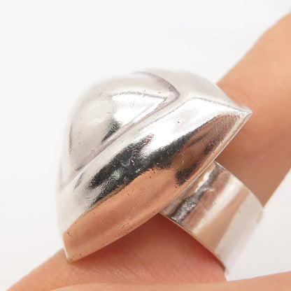 925 Sterling Silver Vintage Mexico Modernist Ring Size 5.75