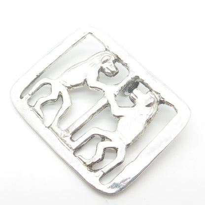 925 Sterling Silver Vintage Lion Large Slide Pendant