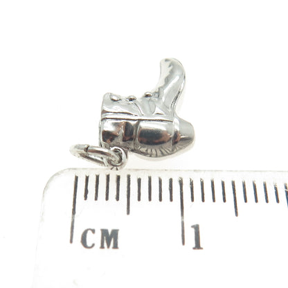 J.M. FISHER 925 Sterling Silver Vintage Boot 3D Charm Pendant