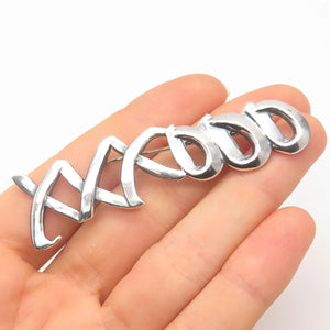 925 Sterling Silver Vintage Mexico "XO" Hugs & Kisses Pin Brooch