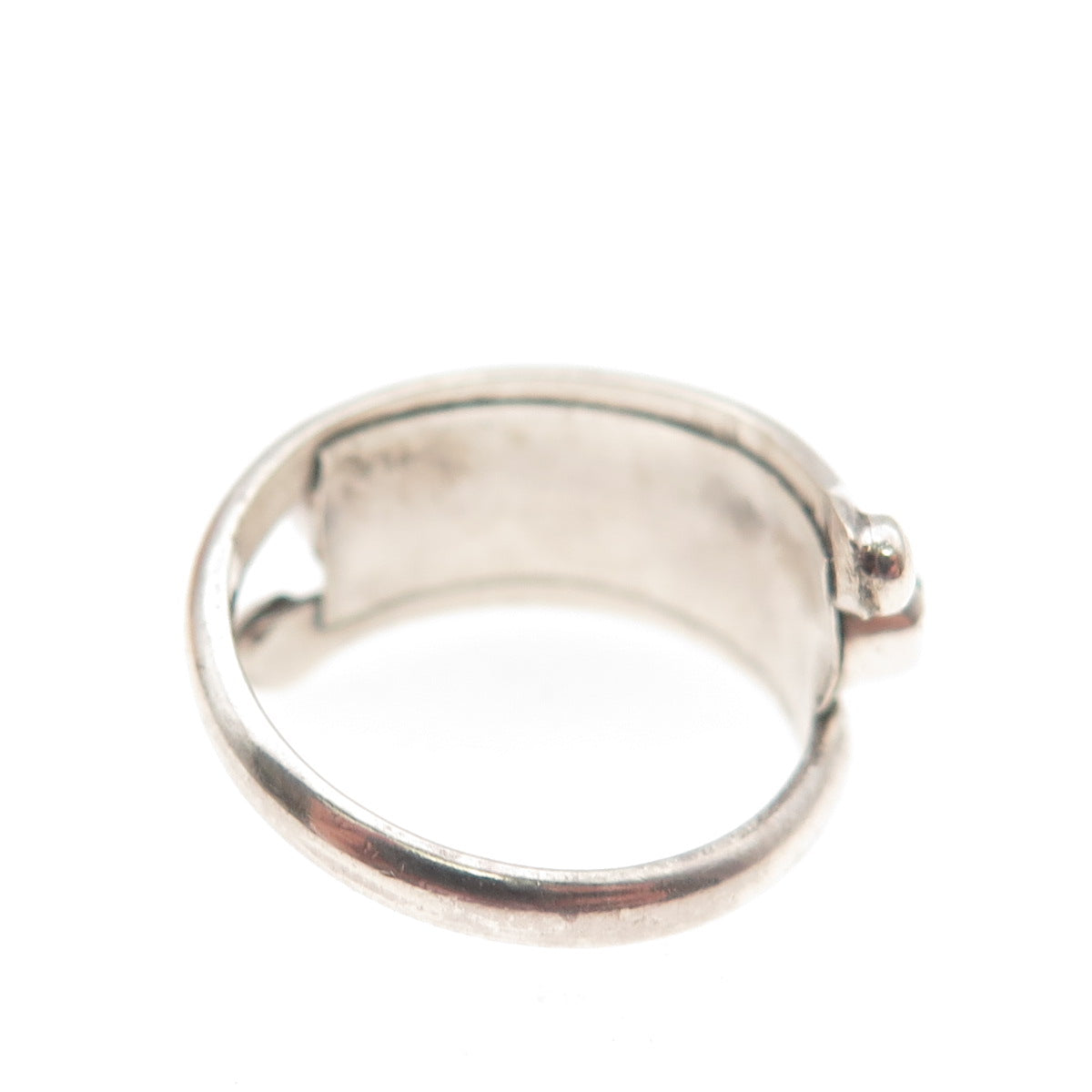 Old Pawn Sterling Vintage Southwestern Royston Turquoise Snake Eye Ring Size 5.5