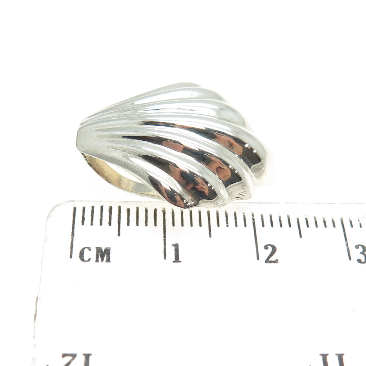 925 Sterling Silver Vintage Seashell Slide Pendant