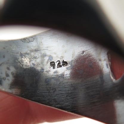 925 Sterling Silver Vintage Mexico Cross Oxidized Ring Size 12.75