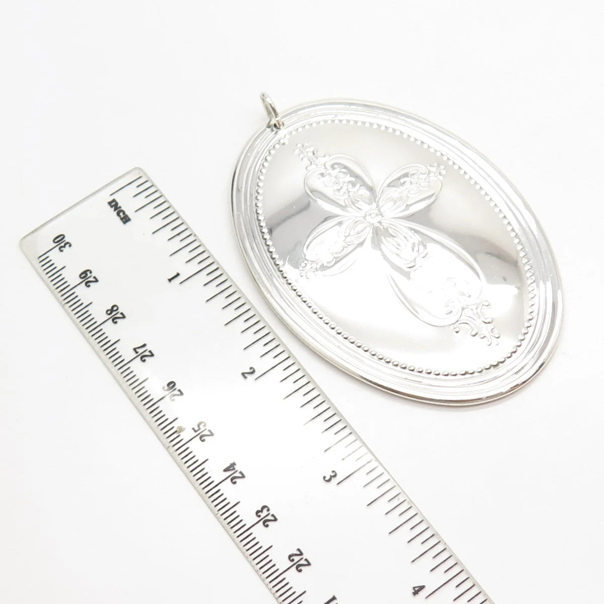 925 Sterling Silver Vintage Towle 1972 Cross Floral Ornament