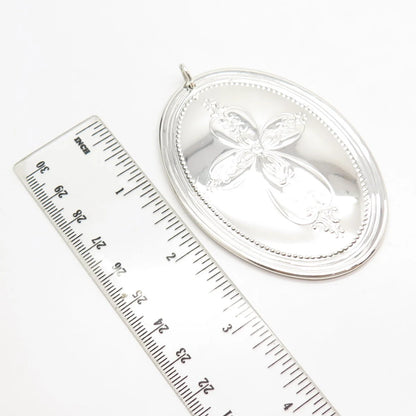 925 Sterling Silver Vintage Towle 1972 Cross Floral Ornament