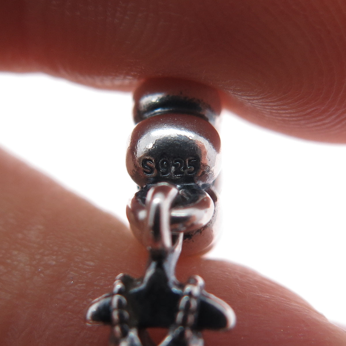 PANDORA 925 Sterling Silver Party Girl Dress Dangle Slide Charm