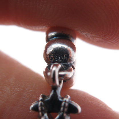 PANDORA 925 Sterling Silver Party Girl Dress Dangle Slide Charm