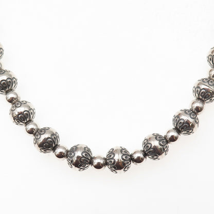 Carolyn Pollack AW Old Pawn 925 Sterling Vintage Navajo Pearls Necklace 22-24"