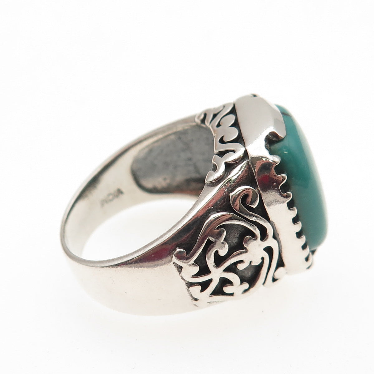 SILPADA 925 Sterling Silver Vintage Real Kingman Turquoise Ring Size 9.25