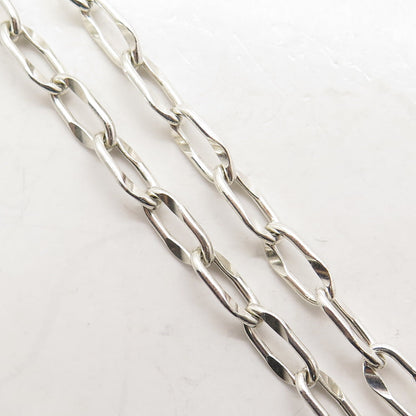 925 Sterling Silver Oval Chain Necklace 32"