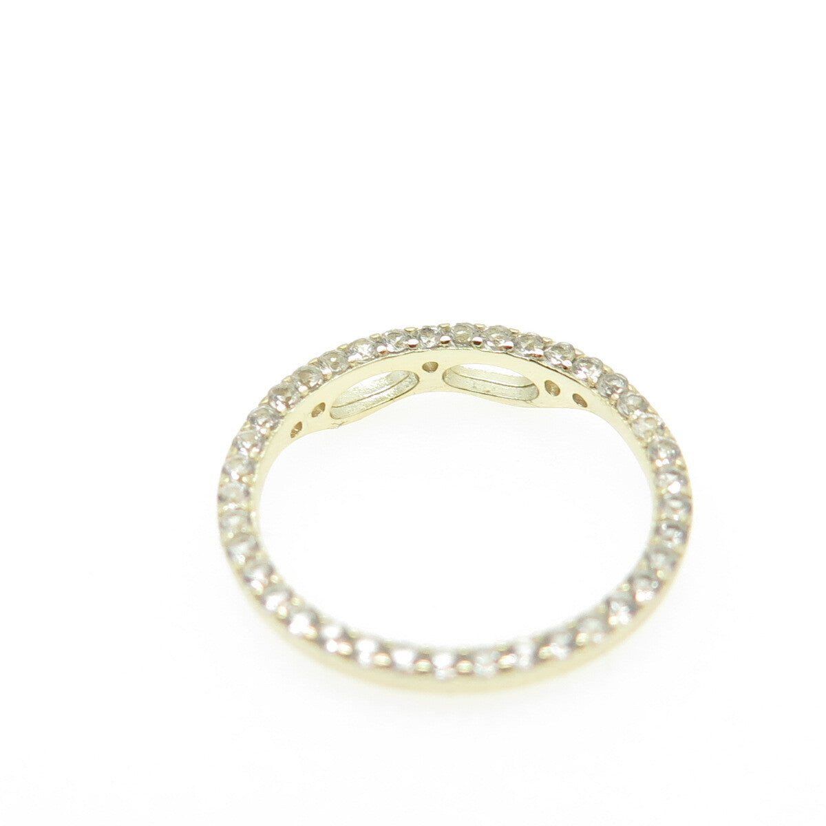 HAN 925 Sterling Silver Gold Plated Real White Topaz Circle of Life Pendant