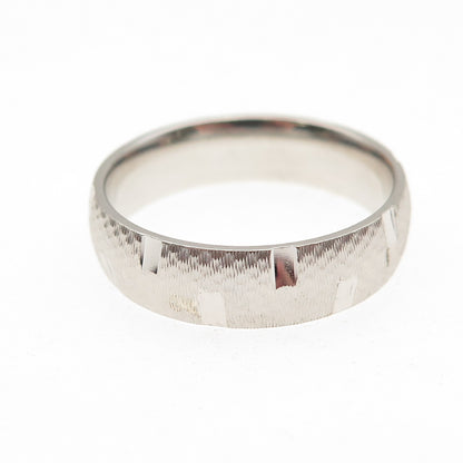 925 Sterling Silver Textured Band Ring Size 10.25