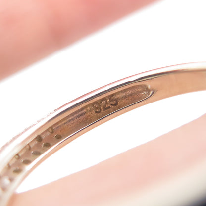 DBJ DEE BERKLE 925 Sterling Silver Real Round-Cut Diamond Accent Ring Size 6