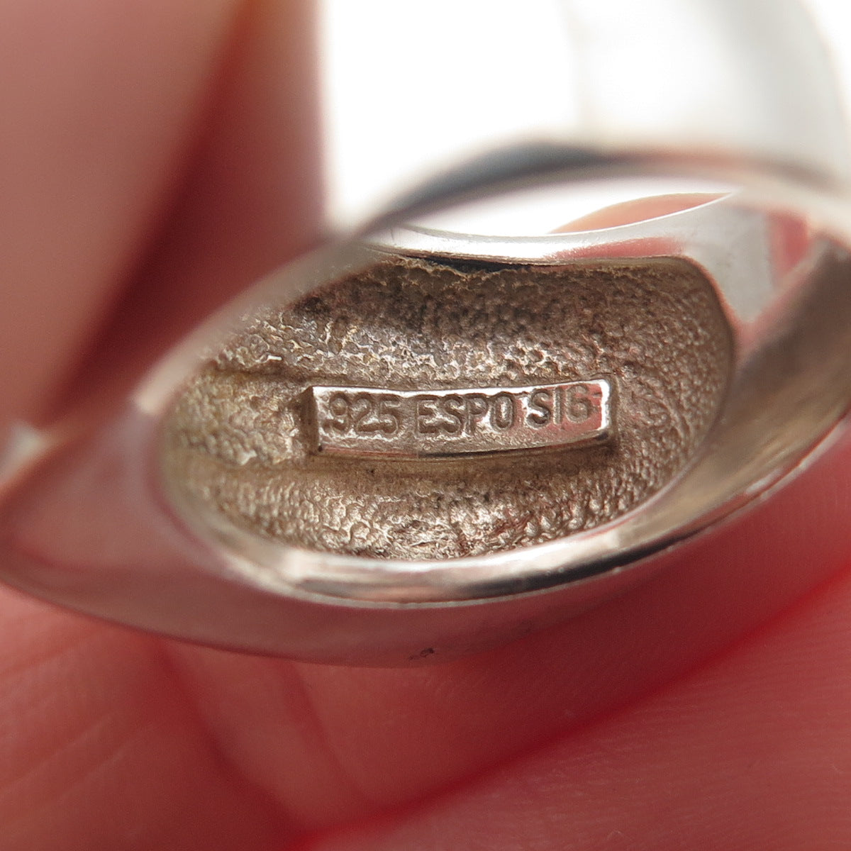 ESPO Joseph Esposito 925 Sterling Silver Vintage Modernist Ring Size 6.25