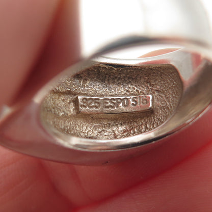 ESPO Joseph Esposito 925 Sterling Silver Vintage Modernist Ring Size 6.25