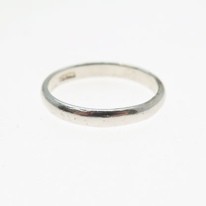 PB PAUL BRACKNA 925 Sterling Silver Vintage Stackable Wedding Band Ring Size 6