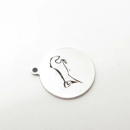 925 Sterling Silver USA Two In Town Frisky Horse Charm Pendant