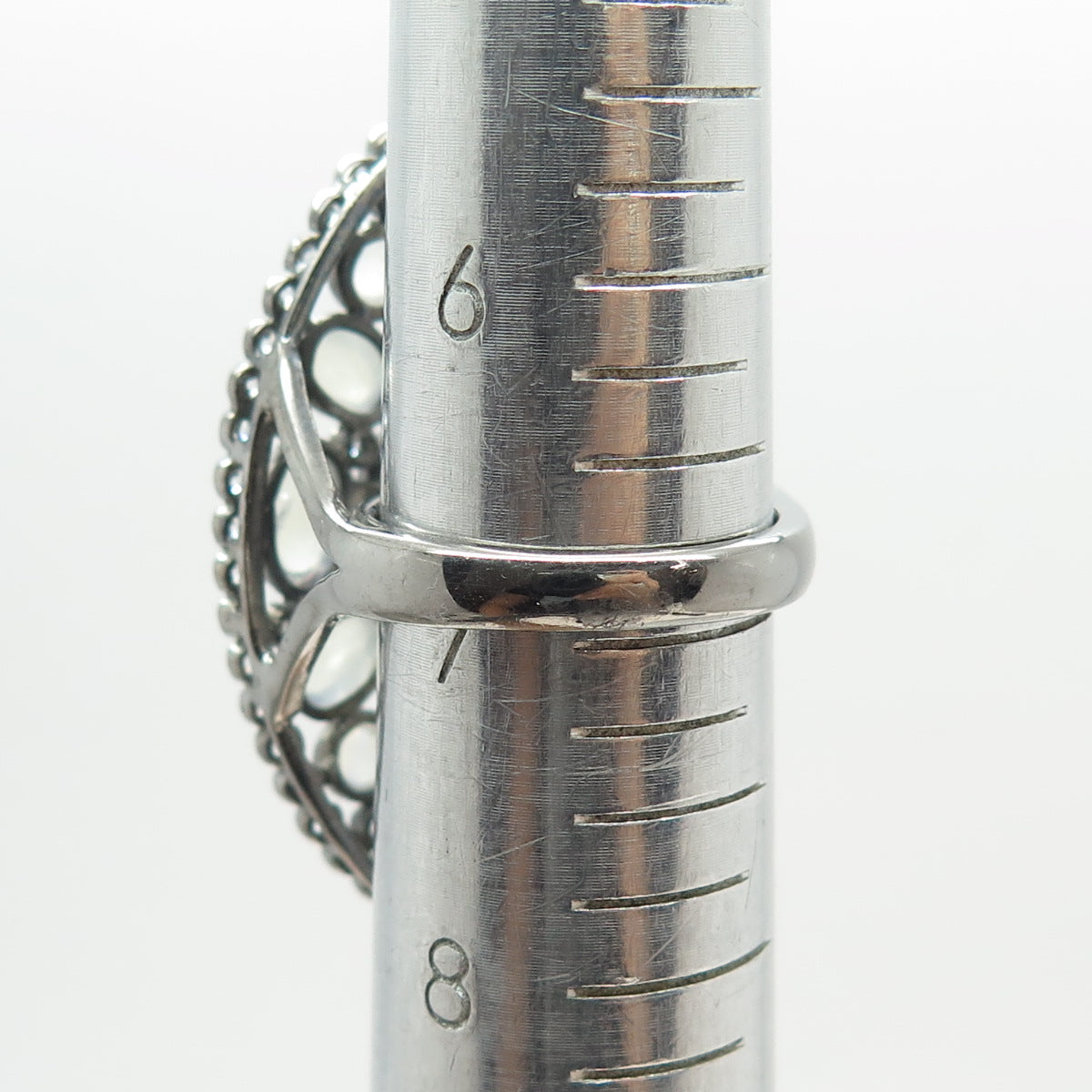 DSMK 925 Sterling Moonstone Tanzanite Topaz Gem Oxidized Statement Ring Size 7