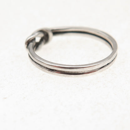 James Avery 925 Sterling Silver Vintage Love Knot Oxidized Ring Size 6.75