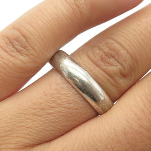 925 Sterling Silver Vintage Classic Wedding Band Ring Size 11