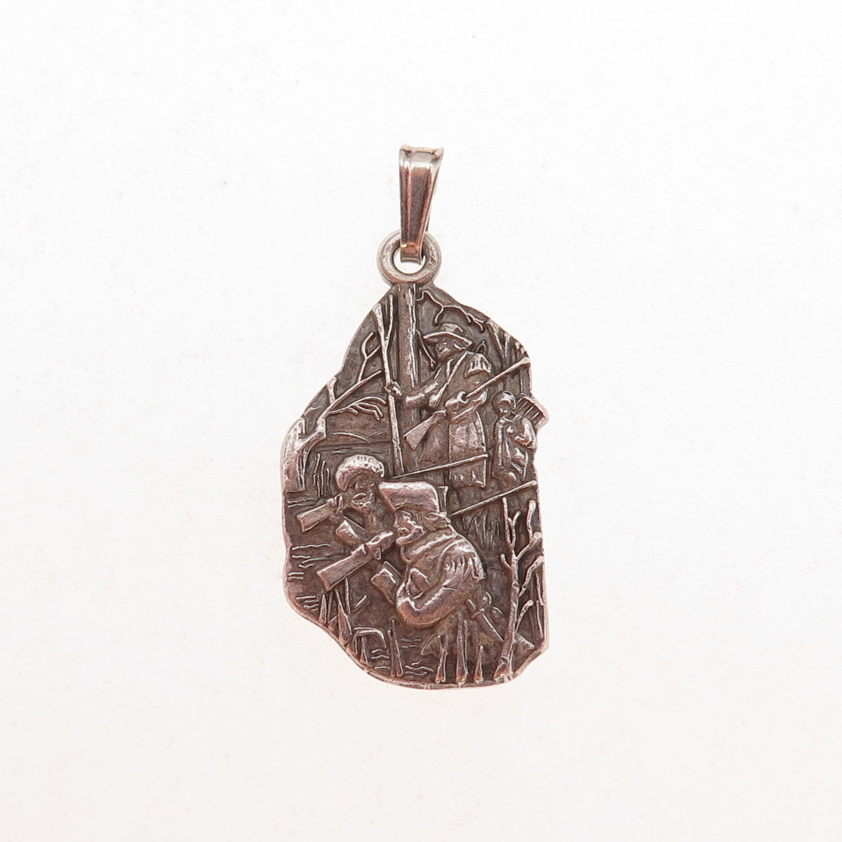 925 Sterling Silver Vintage George Rogers Clark Indiana History Charm Pendant