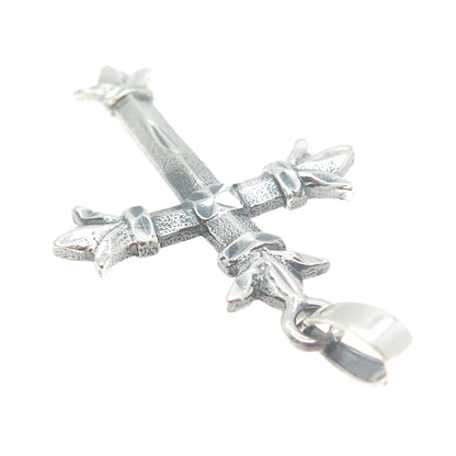 925 Sterling Silver Vintage West Syrian Cross Pendant