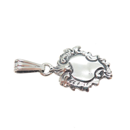 IC James Craig 925 Sterling Silver Vintage Art Deco Style Oxidized Charm Pendant